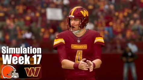 Nflweek Simulation A T Heinicke Cleveland Browns Vs Washington