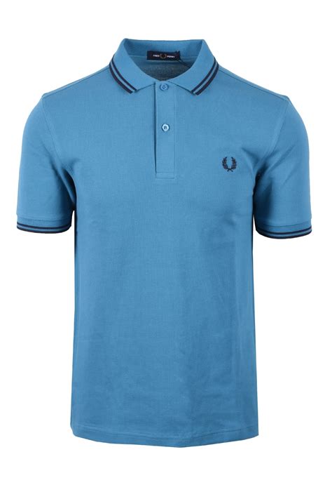 Fred Perry Twin Tipped Polo Shirt Ocean Navy M