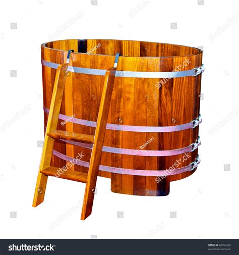 Old Western Style Wooden Bathtub Barrel Stock Photo 60095428 Shutterstock