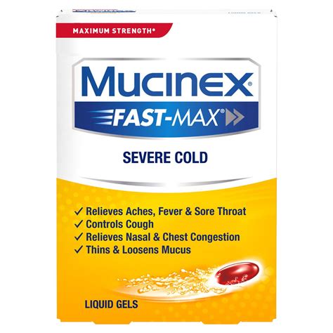 Maximum Strength Mucinex Fast Max Severe Cold Liquid Gels