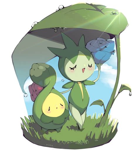 Budew And Roselia Pokemon Drawn By Milka Milk4ppl Danbooru