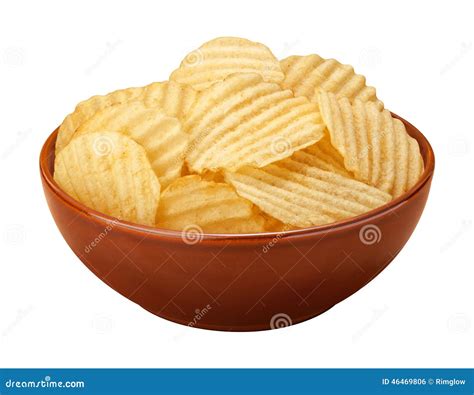 Wavy Chips In A Bowl Stock Photo Image Of Potato Closeup