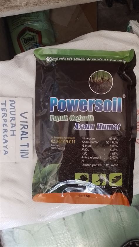 POWERSOIL 1KG Pupuk Pembenah Tanah Humic Acid 60 Power Soil Lazada