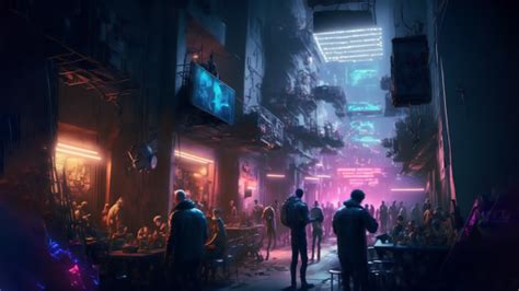 Wallpaper Ai Art Cyberpunk City Street Neon 2912x1632 Alx