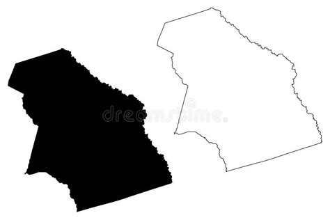 Map of Bulloch County in Georgia Stock Vector - Illustration of ...