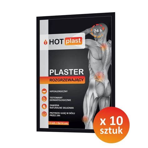 HOT PLAST Plaster rozgrzewający 9 cm x 14 cm PASO x 10sztuk cena i