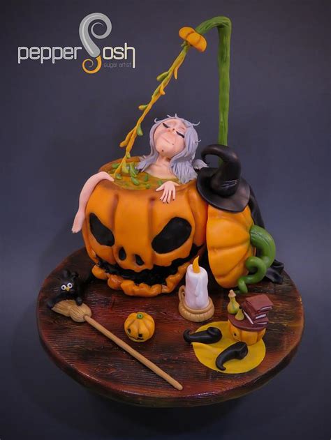 Happy Halloween Decorated Cake By Pepper Posh Carla Cakesdecor