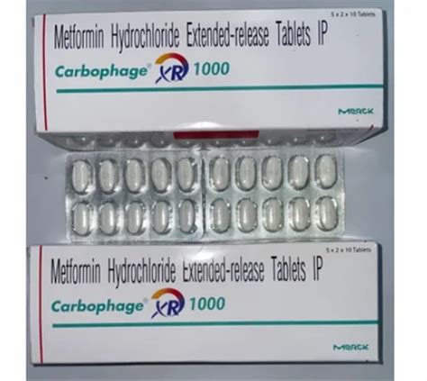 Carbophage Xr 500 Metformin 500 Mg Packaging Size 5x2x10 Tablets At Rs 400box In Nagpur