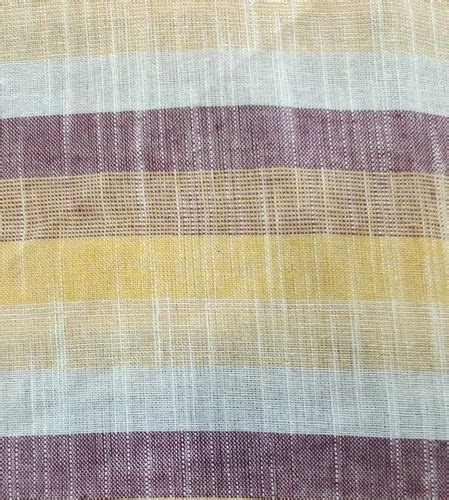 Cotton Slub Multi Stripes Fabric Check Stripes Multicolour At Rs 55