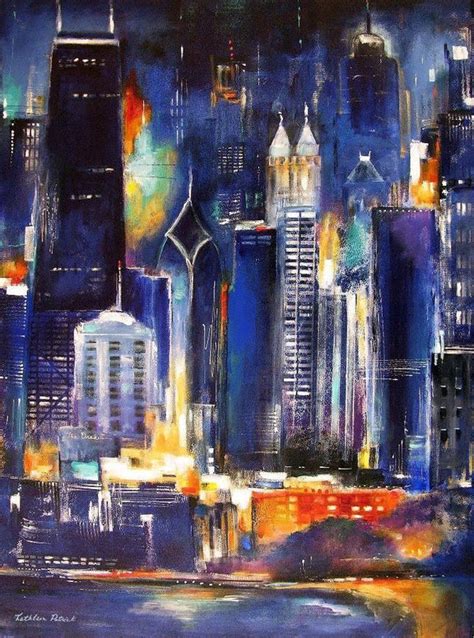 Chicago Skyline Canvas Print -"Chicago Skyline at Night" – Chicago ...