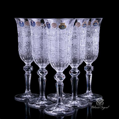 Crystal Champagne glasses 150ml - Bohemia Crystal - Original crystal ...