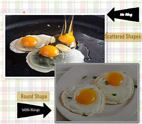 Egg Rings for Fried Egg,4 Pack Nonstick Egg Poachers,Muffins Pancake Cooking Griddle,Pancake ...