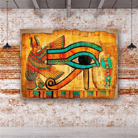 Ancient Egyptian Eye Of Horus Canvas Wall Art Painting Canvas Etsy