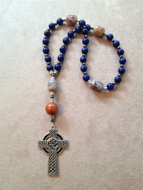 Handmade Anglican Christian Prayer Beads Using Natural Stone Beads