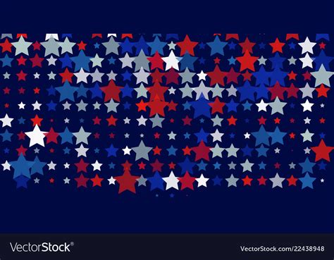 Abstract background from red blue white stars Vector Image