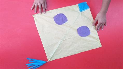 How To Make Paper Kite At Home Diy Kite Crafts Youtube