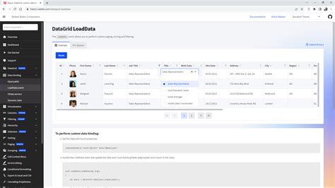 Radzen Custom Filtering With Loaddata Radzen Blazor Components Radzen