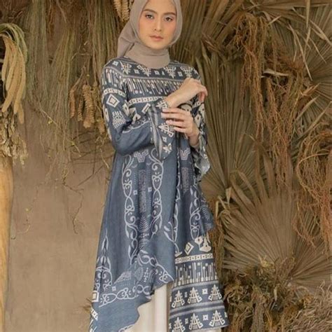 Jual Cerana Tunic In Majestic Blue Wearing Klamby Shopee Indonesia