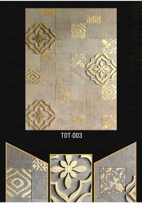 Vitrified 3d Finish Interior Designer Wall Tile Size 2x4 Feet