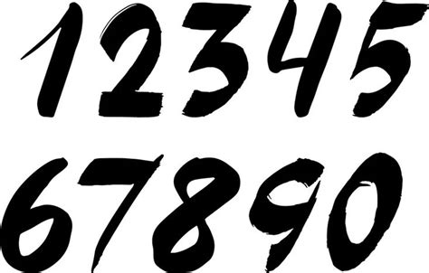 Numbers And Symbols Graffiti Font Handwritten Vector Image On