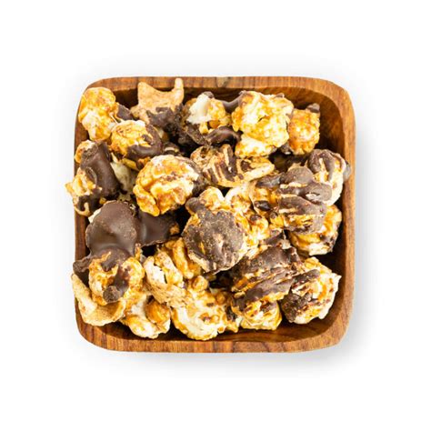 Caramel Chocolate Drizzle Gourmet Popcorn • Vegan Caramel Corn ...