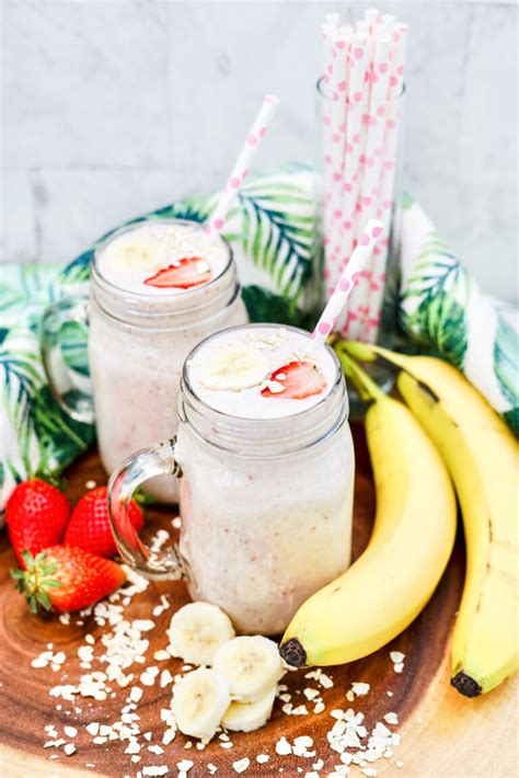 Refreshing Strawberry Banana Smoothie Easy Recipe Wherever I May