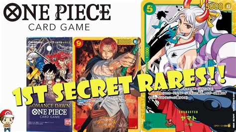 First Ever One Piece Secret Rare Cards Revealed Shanks And Yamato Big