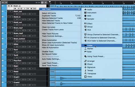 How To Use Folders Groups And Link Groups In Cubase