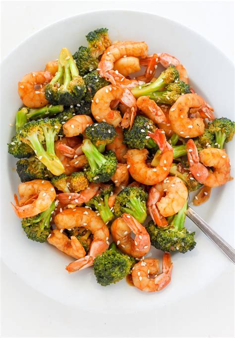 20 Minute Skinny Sriracha Shrimp And Broccoli Baker By Nature