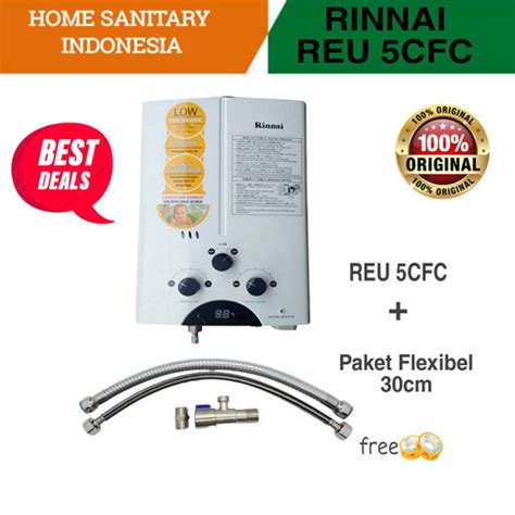 Jual Water Heater RINNAI GAS REU 5CFC Pemanas Air REU5CFC Only