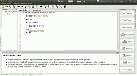 PSeInt Deduce Numero Positivo Negativo O Cero YouTube