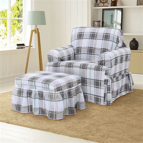 Serta 100 Cotton Duck Relaxed Fit Furniture Slipcovers Box Cushion