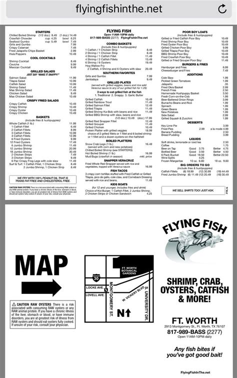 The Flying Fish Menu | Raw oysters, Fish, Restuarants