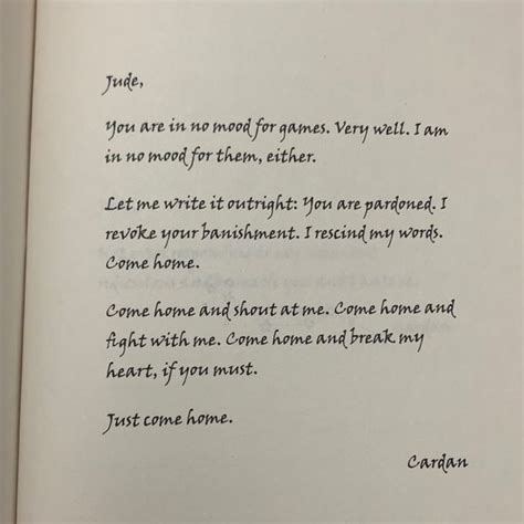 Cardans Letters To Jude The Folk Of The Air Series By Holly Black