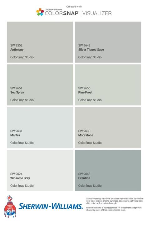 The Color Scheme For Sherylin Williams S New Paint Colors Which Are