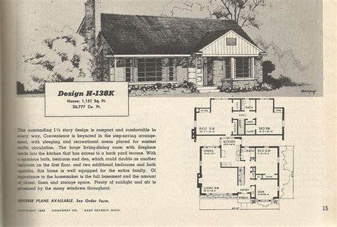 Vintage House Plans 1950s Houses Mid Century Homes Vintage House