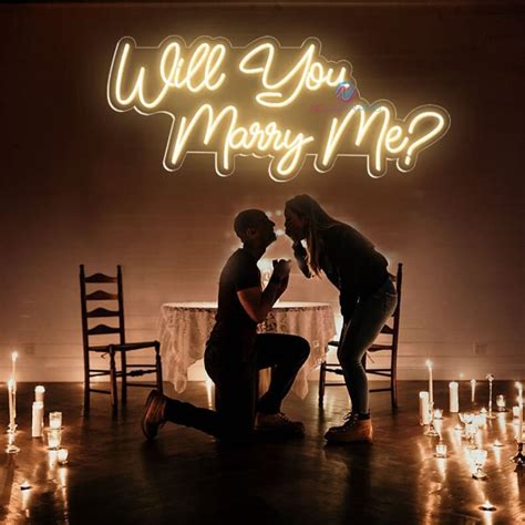 Will You Marry Me Neon Sign Wedding Neon Sign Custom Neon Sign