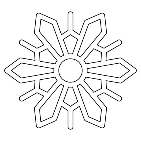 Dibujo Para Colorear Con Copo De Nieve Para Ni Os Vector Premium