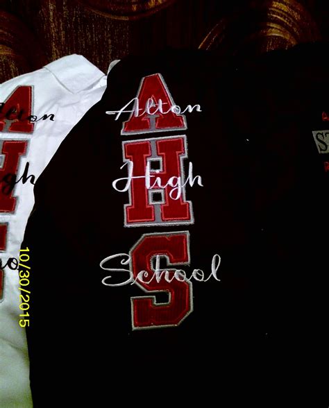 Alton High School Jacket | School jacket, High school jackets, Embroider