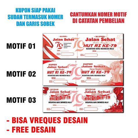 Jual Cetak Kupon Jalan Sehat Undian Voucher Isi Lembar Free Desain