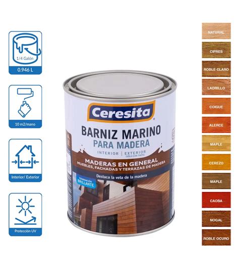 Barniz Marino Ceresita C Tinte 1 4 Gl Roble Claro Socodima Cl