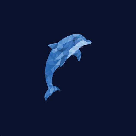 Dolphin Geometric Blue shades vector 28126116 Vector Art at Vecteezy