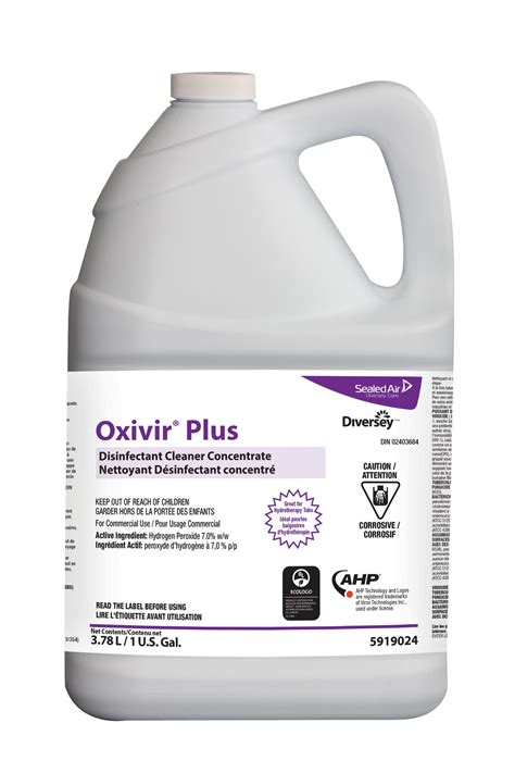 5919024 Oxivir Plus Disinfectant Cleaner Concentrate 378l 4case