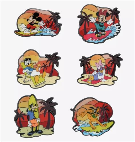 Mickey Mouse Friends Sunset Blind Box Pin Set At Hot Topic Disney Pins Blog