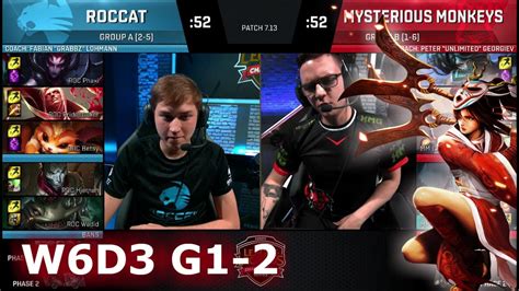 Roccat Vs Mysterious Monkeys Game S Eu Lcs Summer Week Day