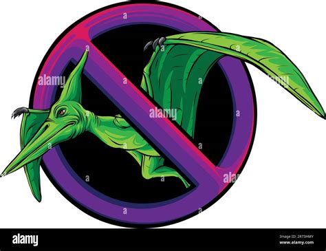 Vector Illustration Of A Pteranodon Flying Dinosaur Stock Vector Image