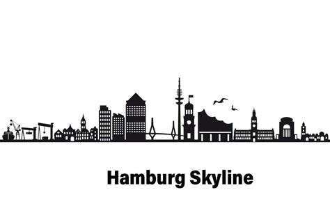 Wandtattoo Mit Der Silhouette Der Hamburger Skyline