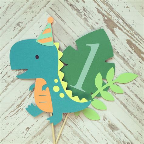 Dinosaur Cake Topper Smash Cake First Birthday Etsy In