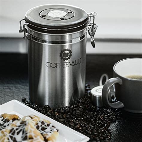 Coffee Canister For Ground Coffee With Scoop 22oz Coffeevault Coffee