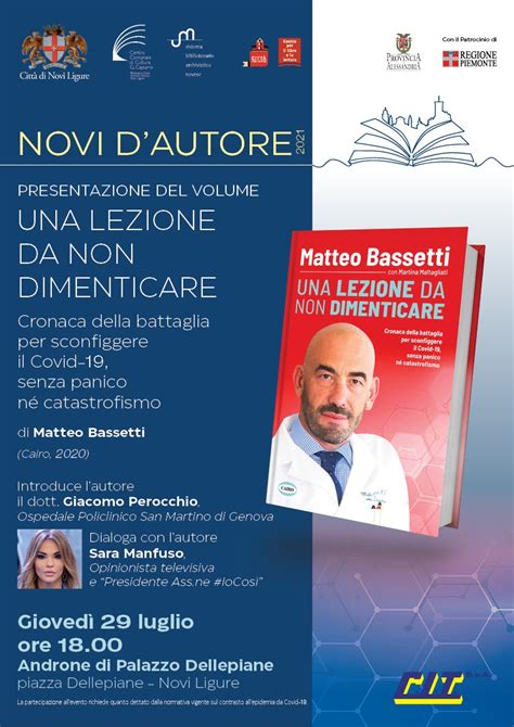 Matteo Bassetti A Novi D Autore L Infettivologo Presenta Alle 18 Il